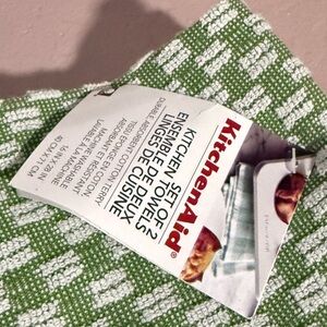 KitchenAid Striped Green red and White Towels